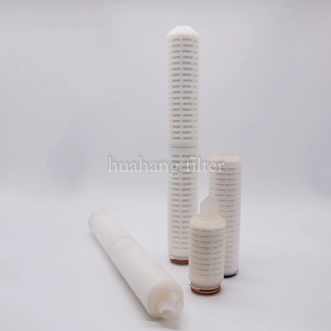 Micron PTFE Membrane Pleated Filter PTFE/PP water Cartridge Filter with 222 ss