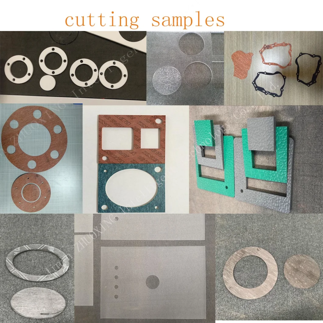 Oscilalting Knife Automatic CNC Cutting Machine Cutter Flatbed Rubber Ring Asbestos Graphite Gaskets Industry