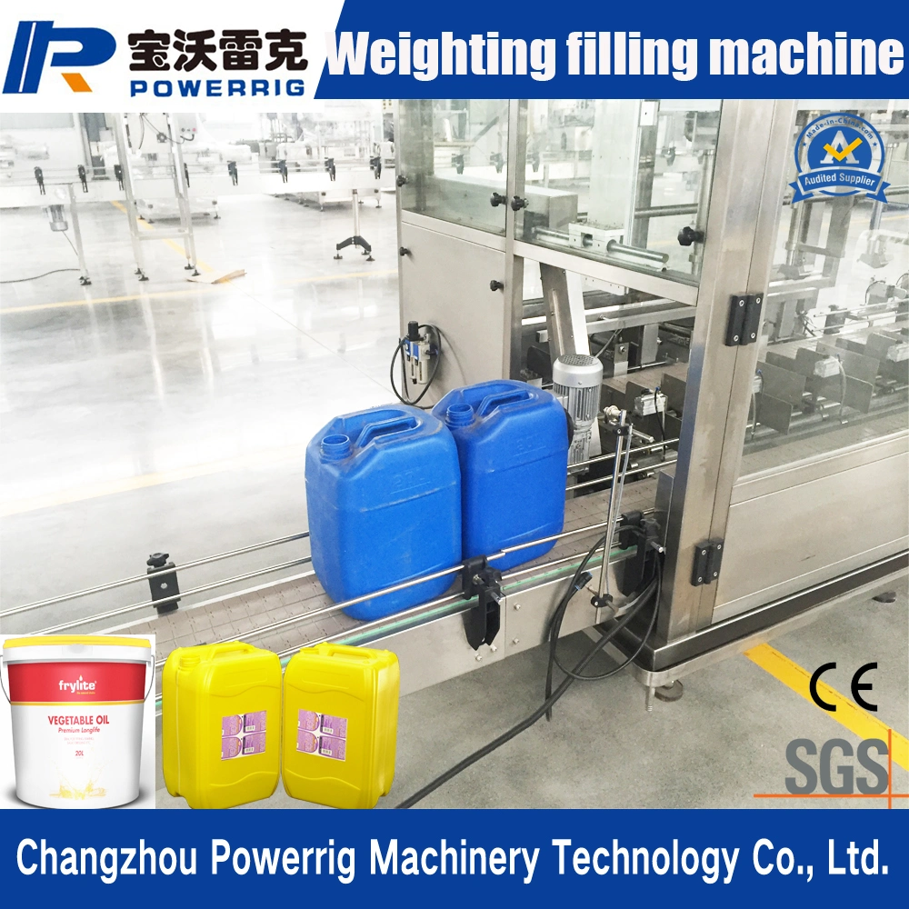 Automatic Weight Filling Lubricant Oil 20L Barrel Lubricating Grease Bottle Weighing Filling Sealing and Capping Machine