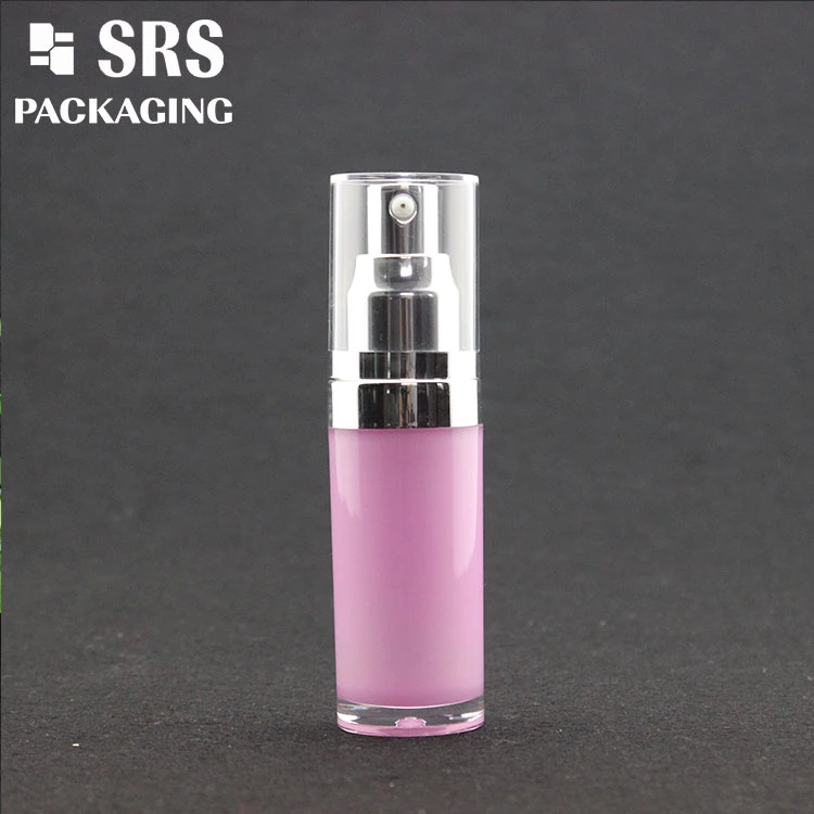 SRS Round Pink Acrylic Plastic Spray Lotion Pump Bottle