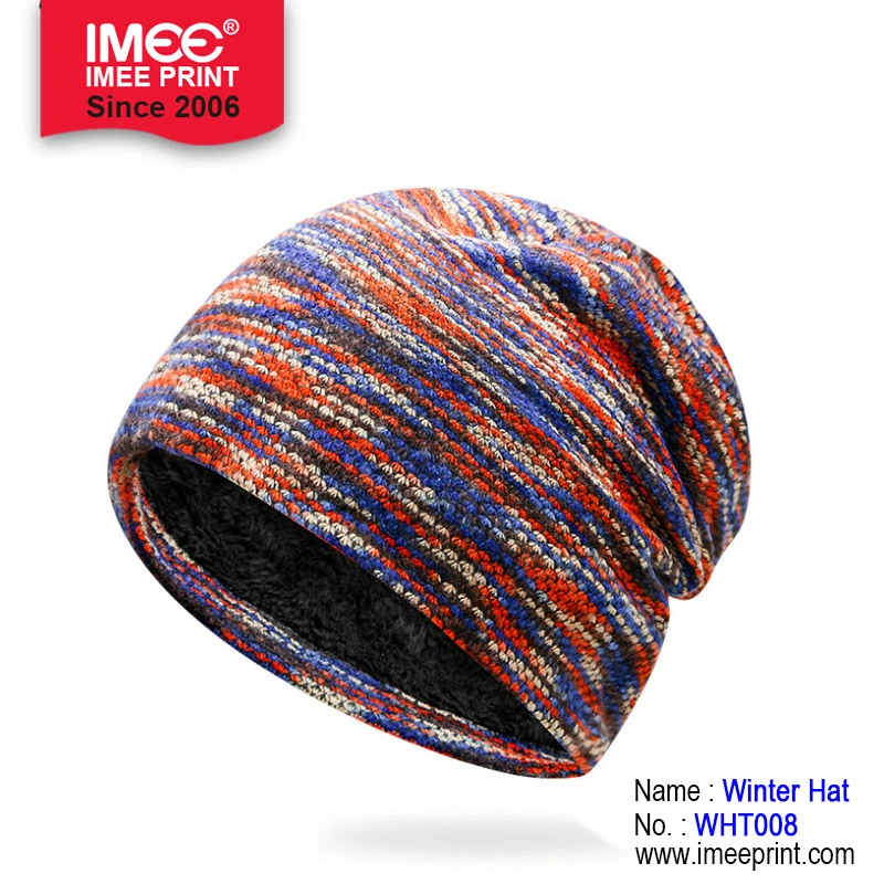 Imee Wholesale 100% Acrylic Knitted Beanie Hat Custom Unisex Warm Knitted Beanie Adult Winter Hats