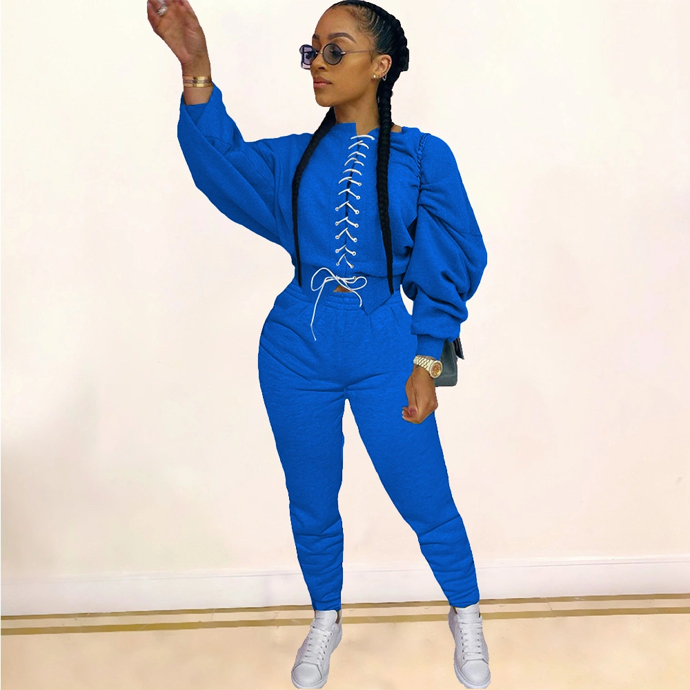 2020 New Arrivals Two Piece Sets Tracksuits for Ladies Sets Autumn Women Polyester Cotton Lightweight Jog