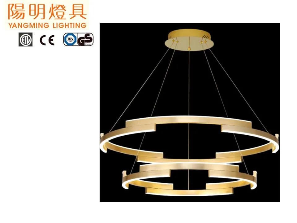 Gold Modern LED Chandelier with Acrylic Diffuser Decoration