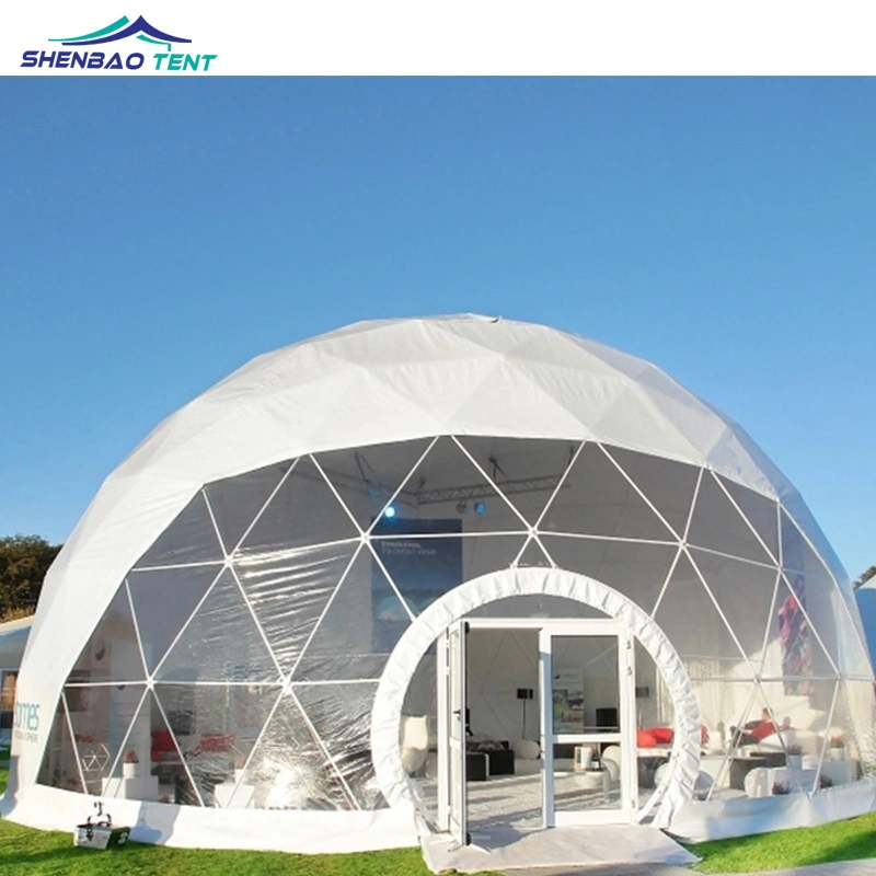 Outdoor Big Steel Eco Dome Clear PVC Geodesic Dome Tent