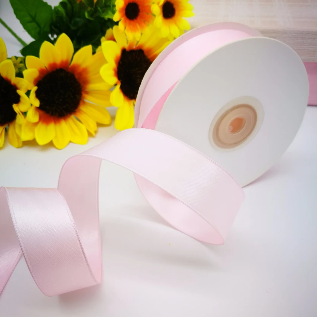 100% Polyester Colorful Wired Double Face Satin Ribbon with Best Price