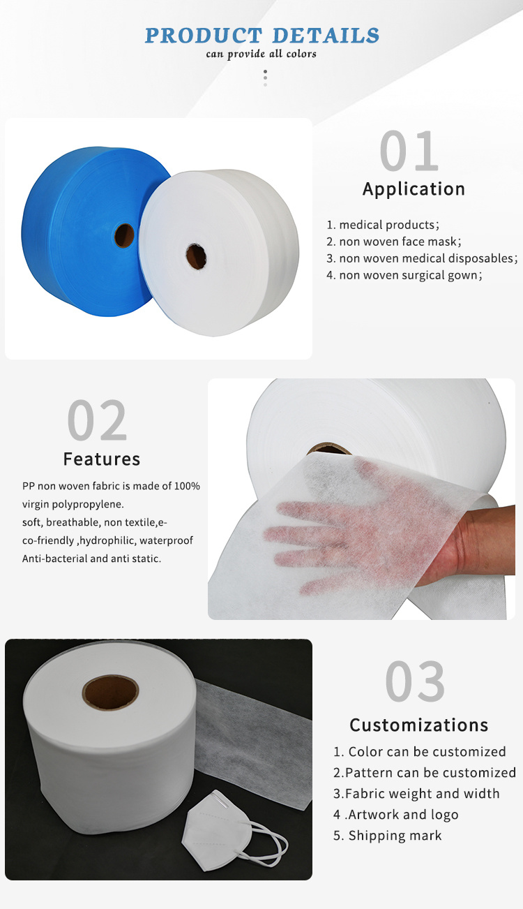 Hydrophobic Nonwoven Material Mask Made China Spunbond Non Woven Fabric