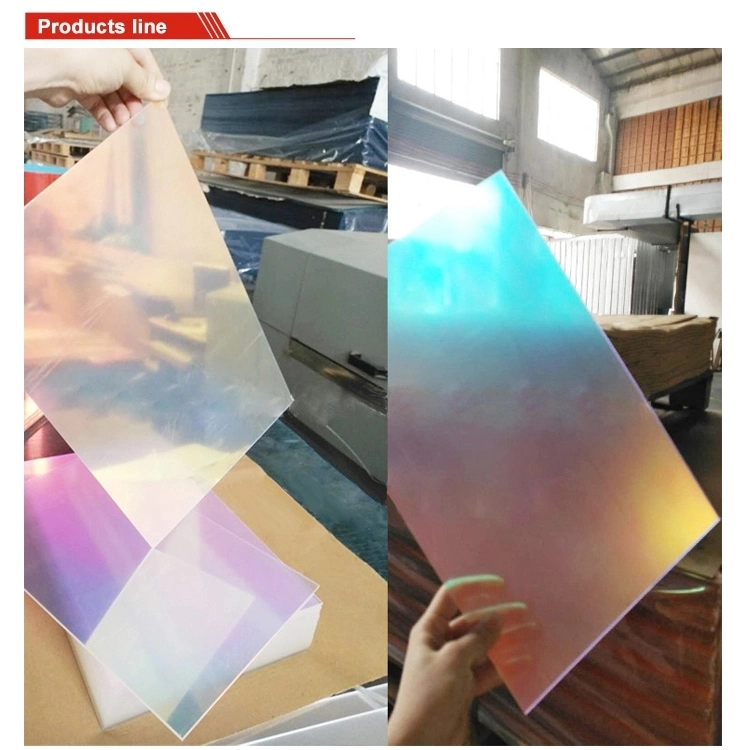 Wholesale Price Cut to Size Custom Made Rainbow Color Plastic Board Iridescent Acrylic Sheet