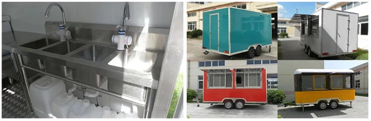 Caravan Small Trailer Fast Food Trailer Catering Trailers for Sale with Tent Cheap Slice Bread Food Trailer