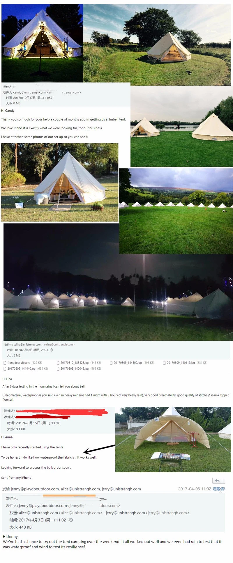Waterproof Mouldproof Luxury Canvas Event Wedding Tents Hotel Bell Tent