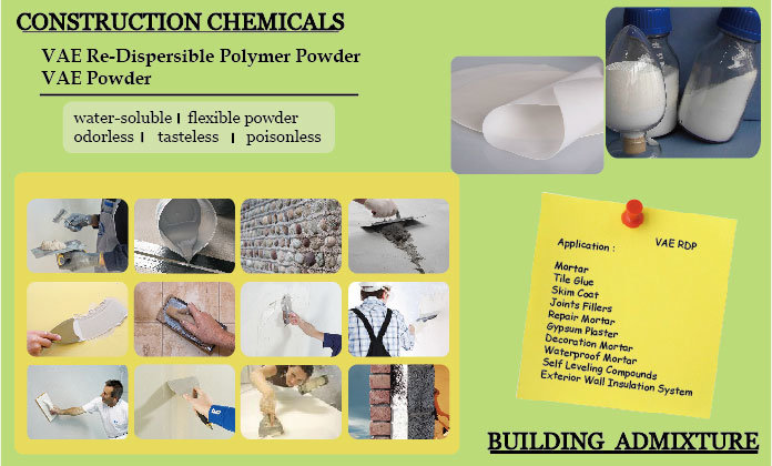 Vae Powder Additive for Tile Fixing Construction Adhesive Chemicals