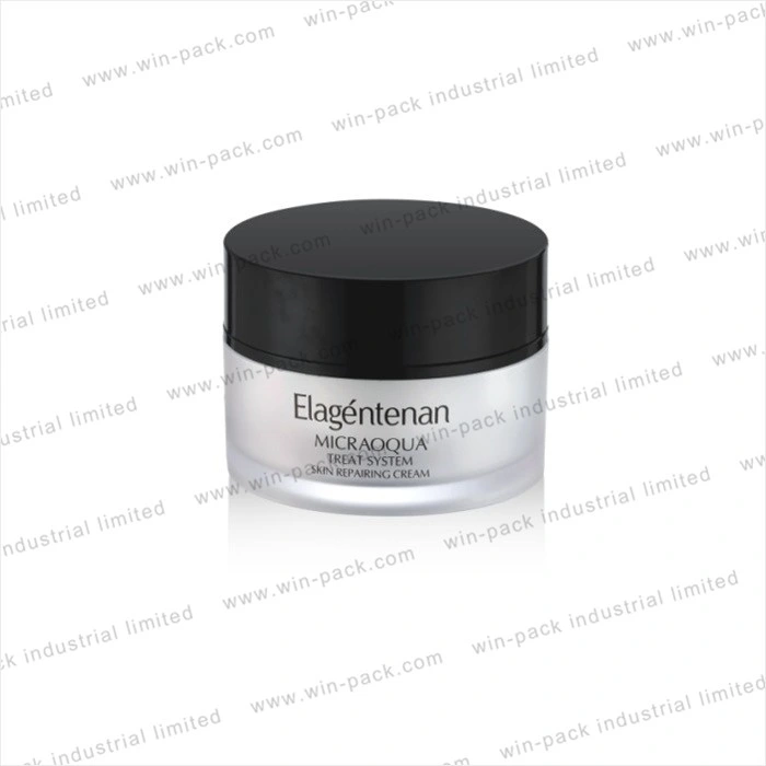 Pretty Round Frosted Acrylic Cream Jar for Cosmetics Packaging 20g 30g 50g 80g