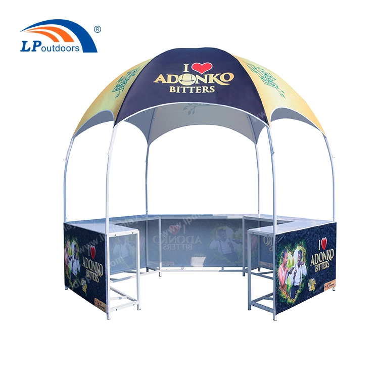 Outdoor Steel Advertising Display Hexagon Dome Tent for Promotion