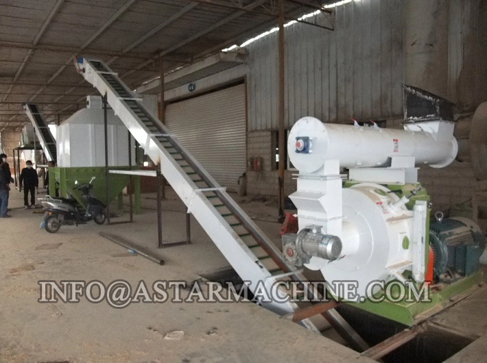 1t/H Automatic Grease Lubrication Rice Husk Pellet Making Machine