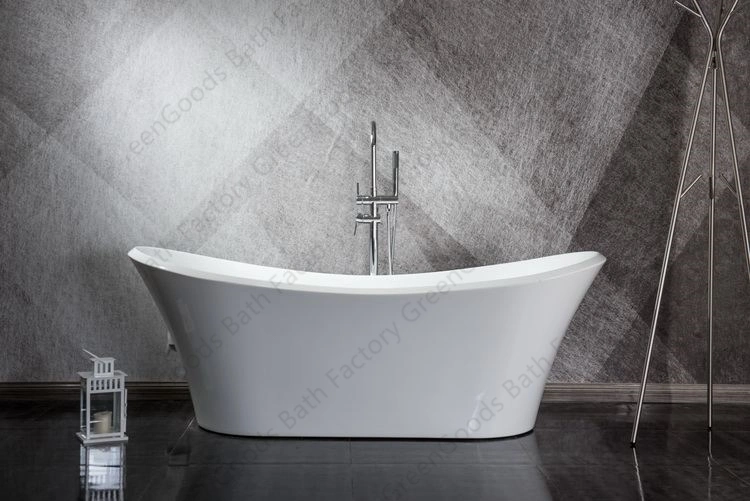 1800mm Us Acrylic Free Standing Double-Ended Acrylic Bath Tub