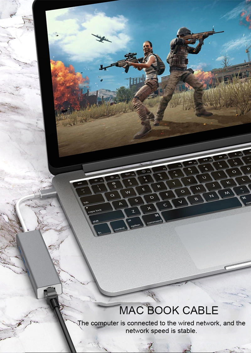 4 in 1 USB-C Hub Type-C Multiport Card Reader Adapter 4K HDMI for Notebook with Power Adapter USB Hub High Speed for PC Computer
