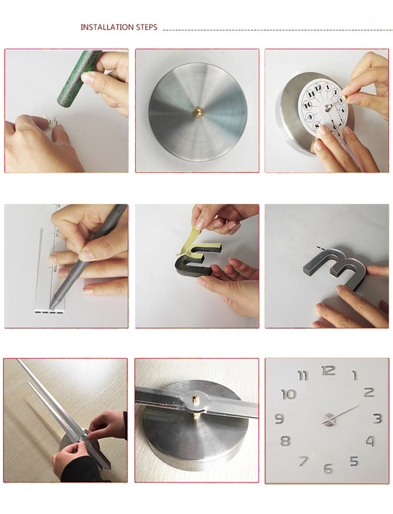 DIY Acrylic Wall Clock Living Room Digital DIY Quartz Clock