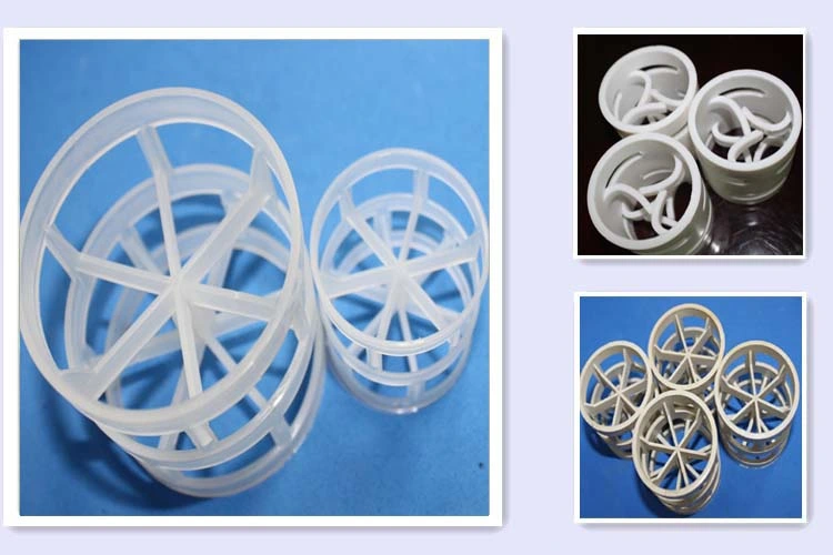 PP PVC PE CPVC PVDF PTFE Plastic Pall Ring