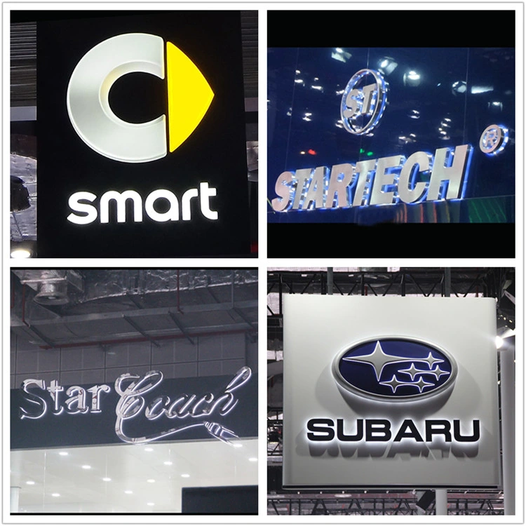 4s Store Acrylic Wall Car Logos with Lighting LED