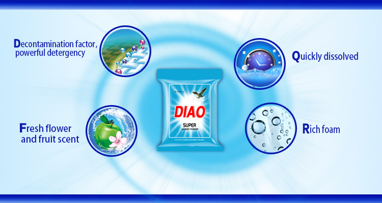 Diao Brand Super Laundry Powder, Wshing Powder, Detergent Powder