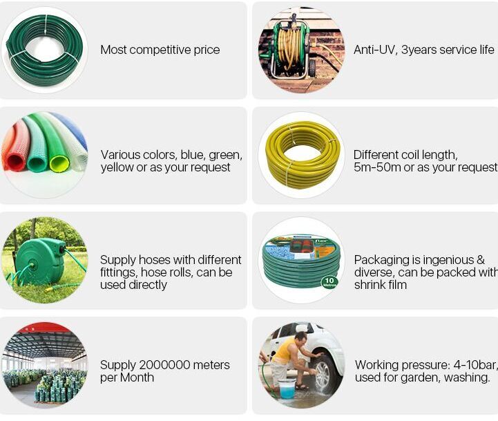 Heavy Duty Flexible PVC Tubing UV Chemical Resistant Outdoor Water Garden Hose