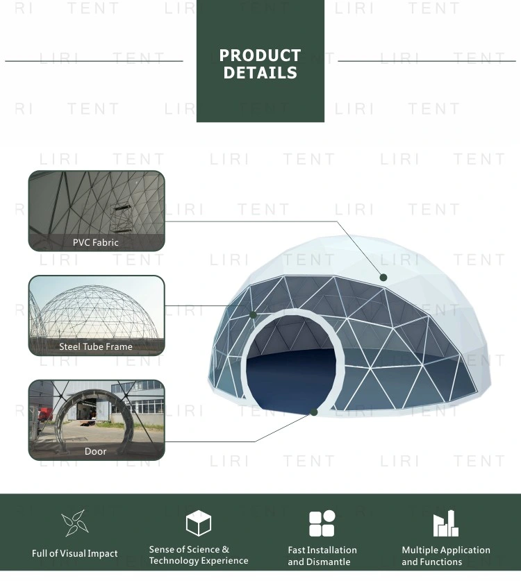 Waterproof Glamping Tent Dome Luxury Hotel for Camping Resort Tent