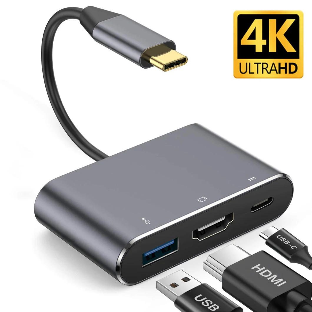 Multiple USB C to HDMI+USB3.0+Pd Hub with Pd 87W Fast Charging