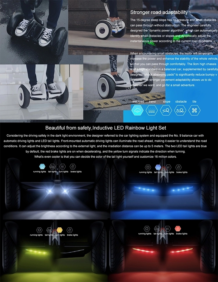 Electric Mobility Scooter Electric Skateboard Self-Balancing Scooter with Handle