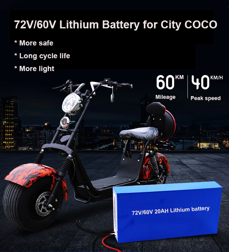 60V/72V 48volt 10ah 17.5ah 20ah Lithium Removable Battery Pack for Electric Scooter E-Scooter