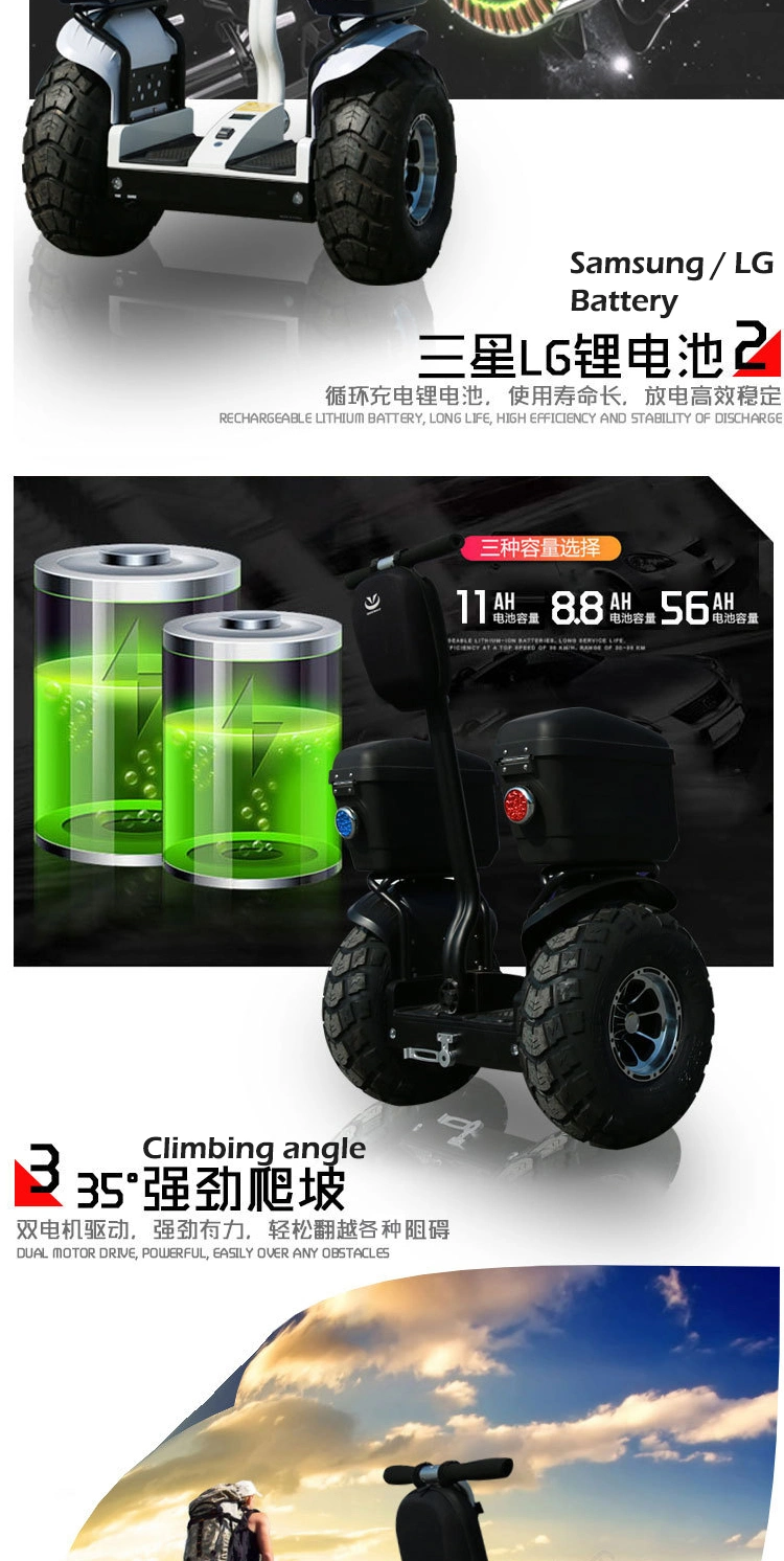 off Road Electric Chariot Balance Scooter off-Road Cart with Handle Bar Electric Patrol Scooter