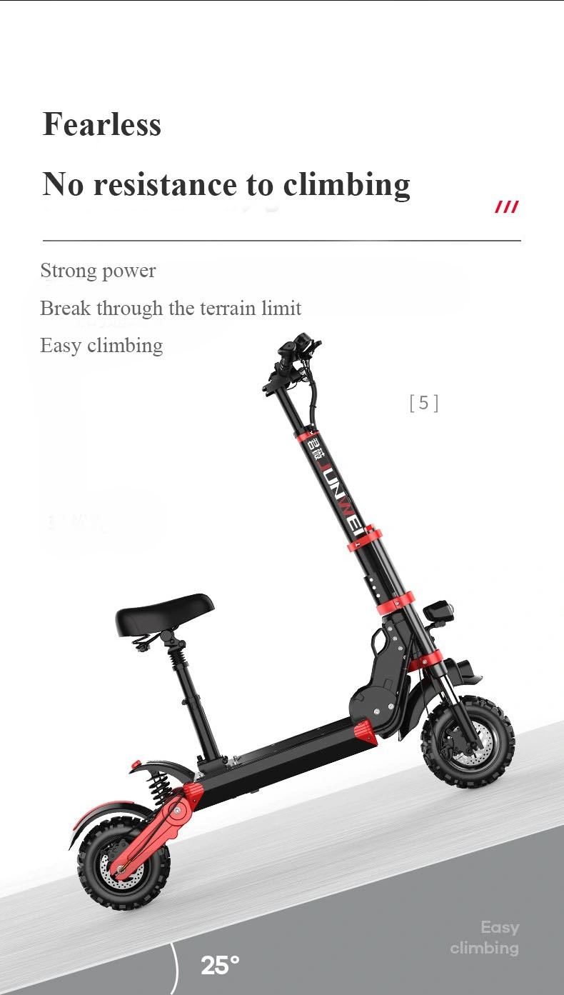 High Quality Cheap 12inch 500W 48V Electric Scooter with Seat Optional