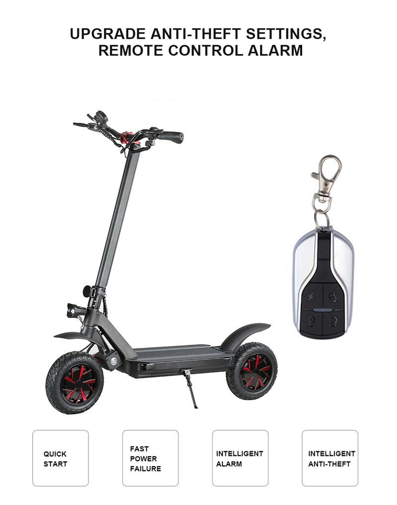 Electric Foldable Scooter 10inch Tire Powerful Electric Scooter Portable Mobility Fastest Electric Scooter