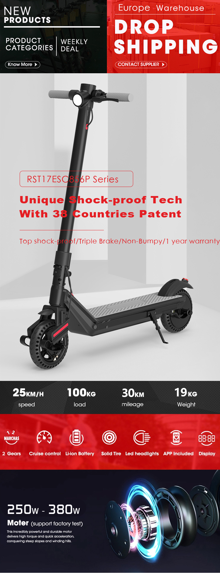 China Hot Selling Folding Mi 42V Electric Scooter for Sale