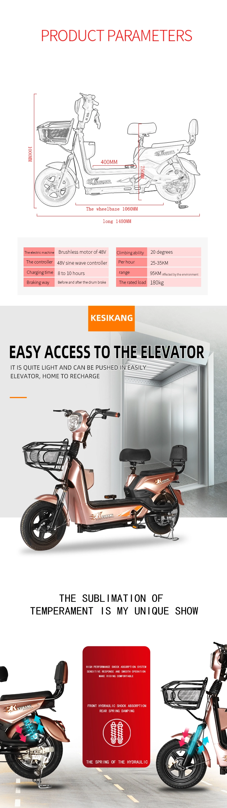 30km/H Hydrogen Scooter Brushless Motor Electric Bicycle Scooter 350W Mini Pocket Bike