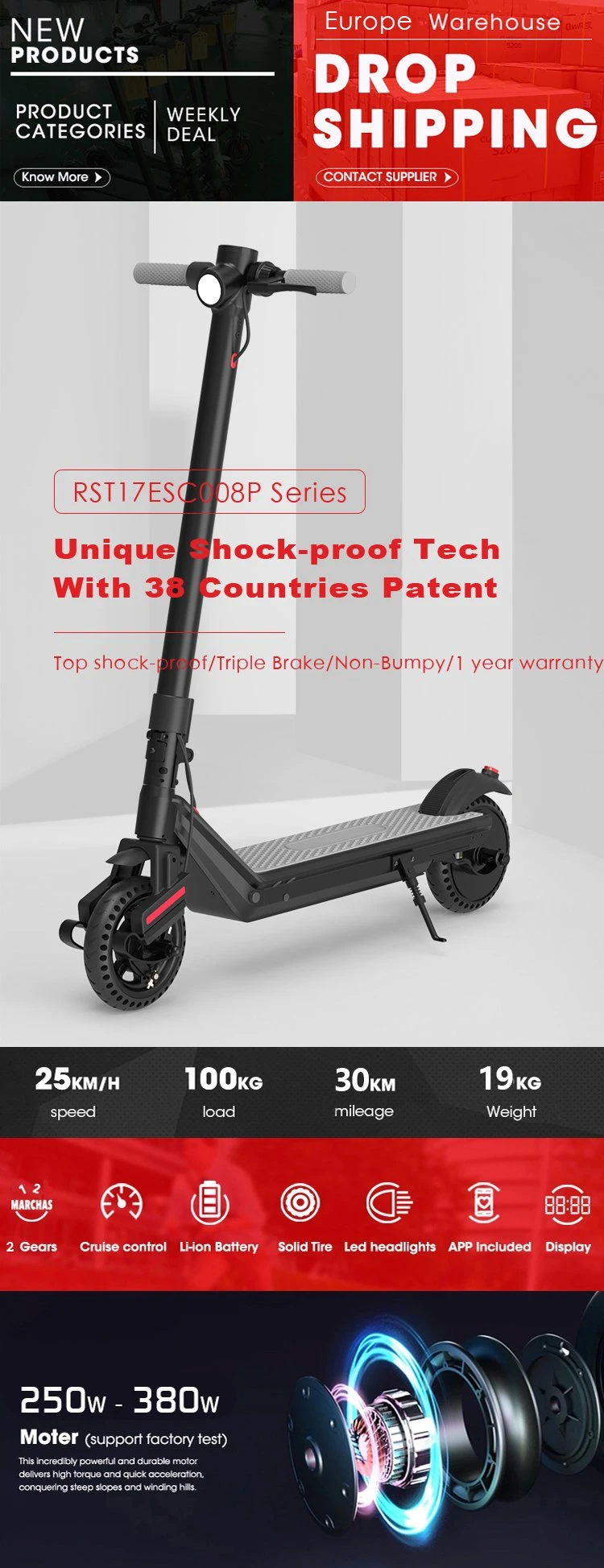 China Factory Original PRO 350W 24V Electric Scooter 8.5inch Two Wheel Foldable Adult Electric Scooter
