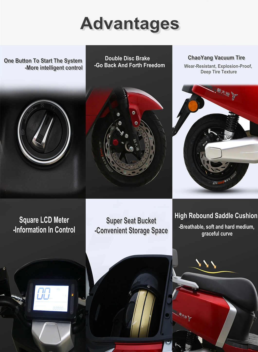 Luxury 350W 2 Wheel Electric Bike Scooter/Electric Moped with Pedals Motorcycle Electric Scooter