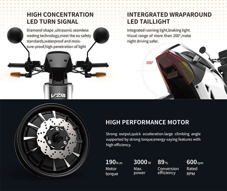 V28 3000 Watts Powerful Adult 3 Wheel Electric Scooters with Mls System