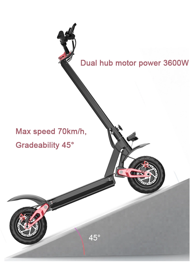 Dual Motor Kick Electric Scooters 3600W Folded Mini Electric Scooter
