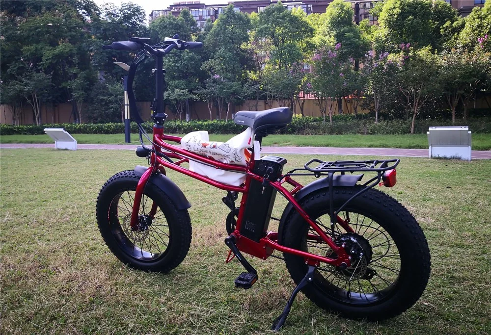Wide Tire Electric Moped Bicycle Motor 250W Speed 25km/H Electric Bike Cargo Bike for Ladies