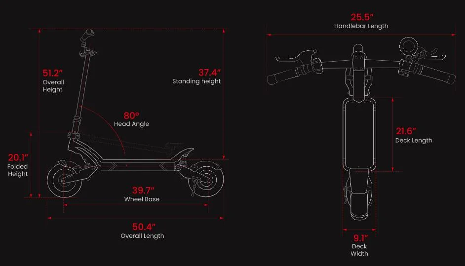 Dual Motor off Road Electric Scooter 2000W Folding E Scooter Mobility Scooter Electric Motorbike