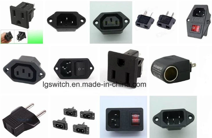 15A AC Socket 3 Pin C14 Power AC Socket with Fuse Holder