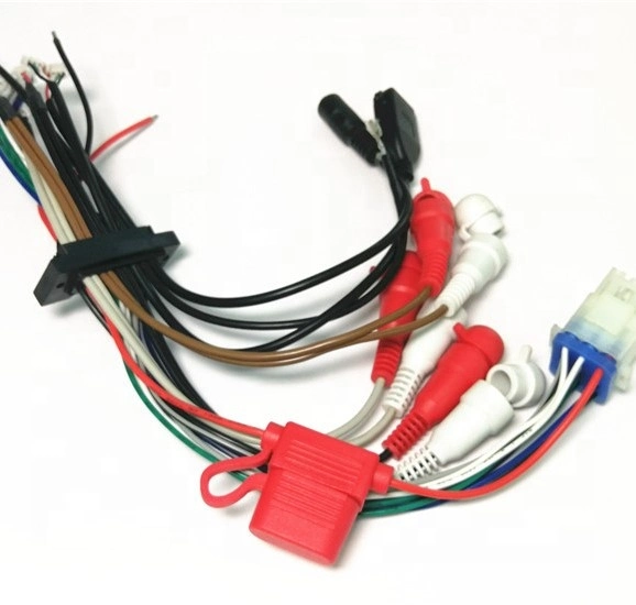 OEM Car Audio cable harness with RCA speaker Wire Assembly Audio wireharness with fuse holder