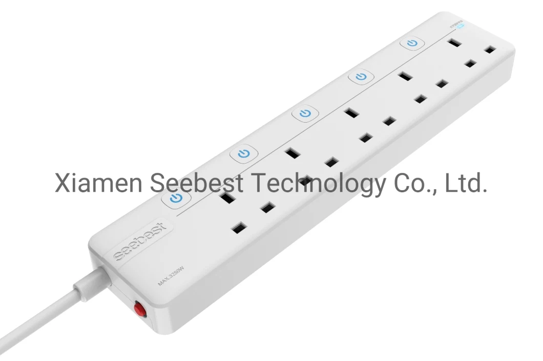 UK Extension Socket Electrical Surge Protector Power Strip Extension Cord with Fuse