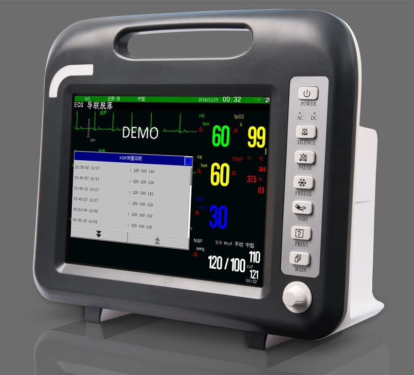 12inch Portable Patient Monitor Manufacturer (SNP9000E) ICU Monitor ECG Monitor Cardiac Monitor
