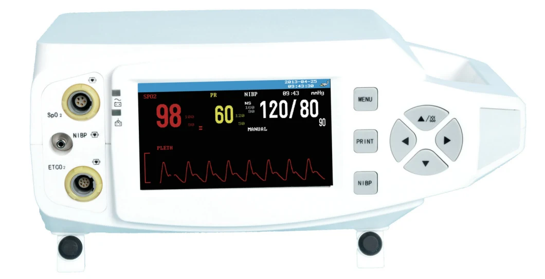 Multi-Parameter Monitor Hospital Ambulance Equipment/Large Multi Parameter Heart Rate Monitors/Handled Patient Monitor