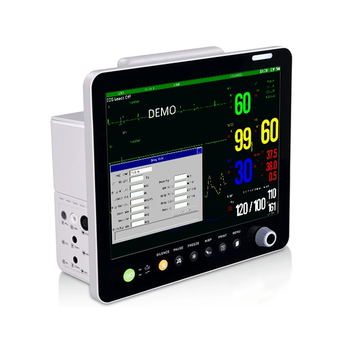 Sinnor Snp9000W 15inch ICU Patient Monitor High Piexl with ECG Resp NIBP SpO2 Temp Hr/Pr