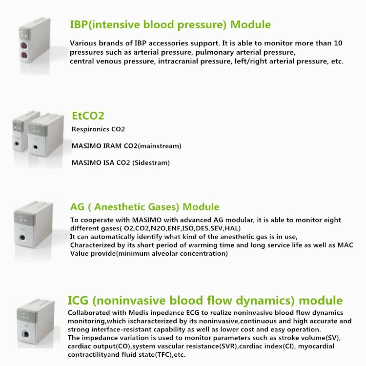 Cheap Multi-Parameter Ambulance NIBP SpO2 ECG Etco2 Touch Screen Patient Monitor