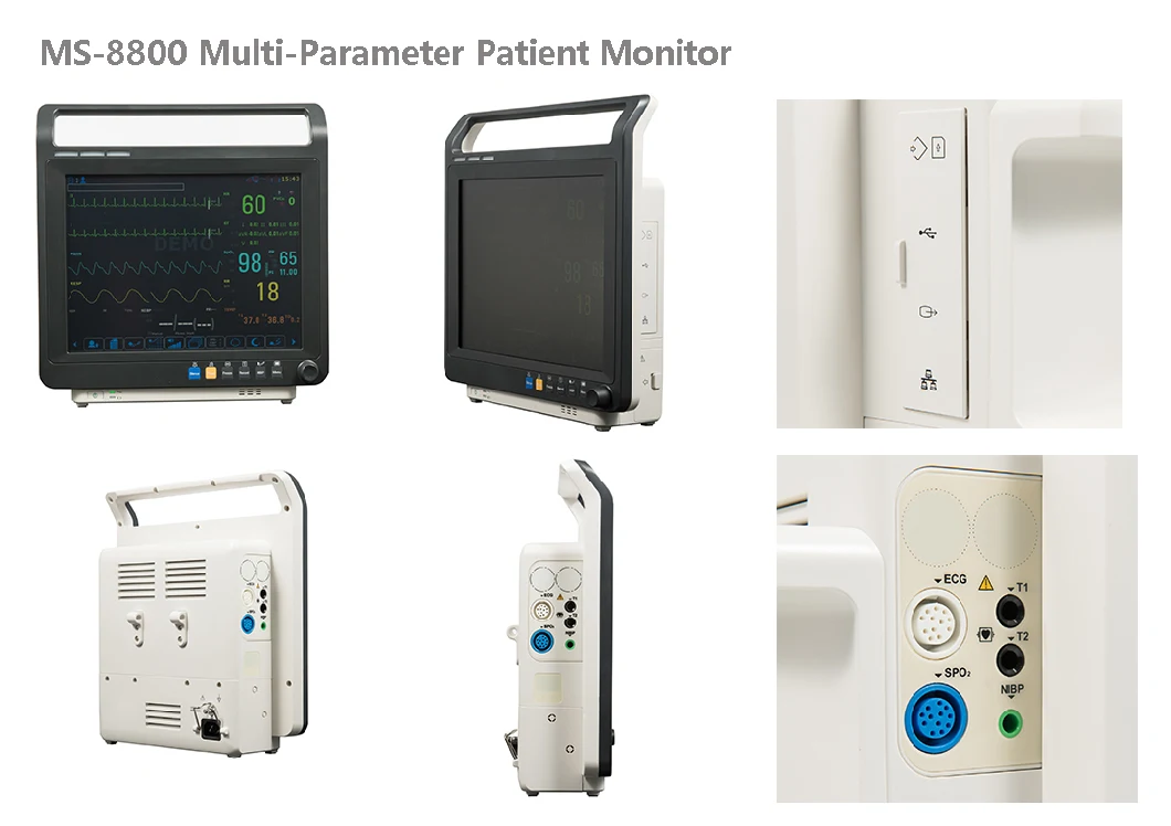 12 Inch Touch Screen ECG Multi-Parameter Patient Monitor (MS-8800)
