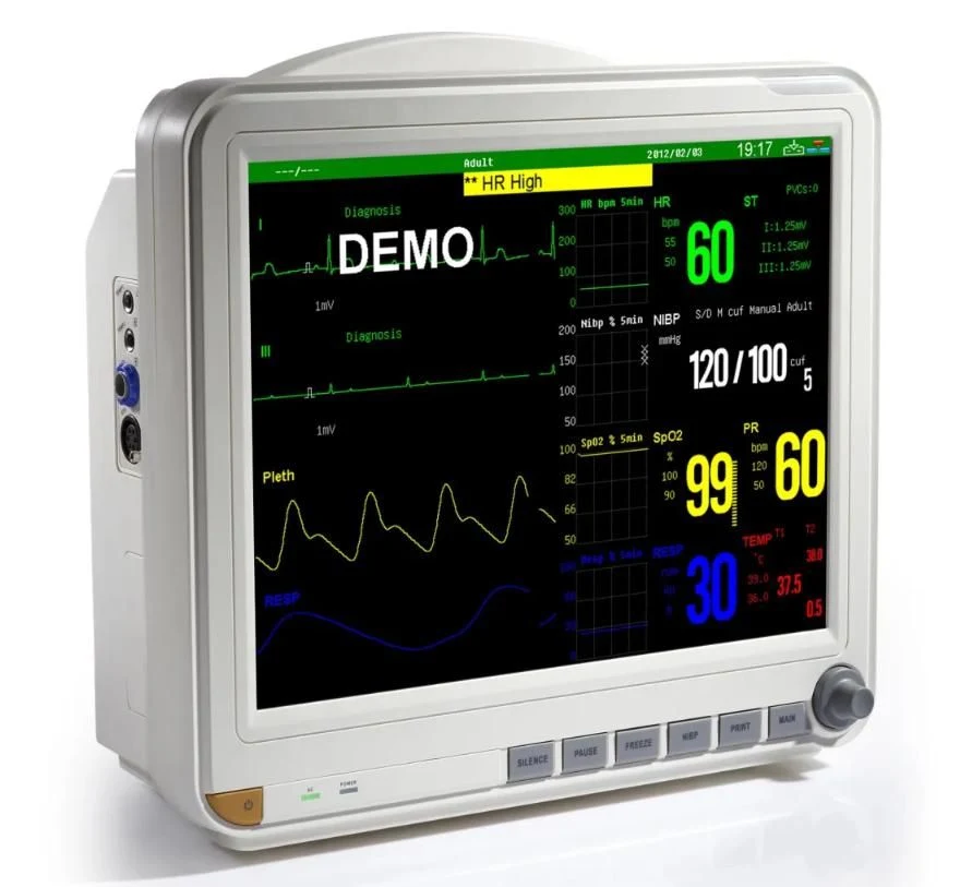 Hospital Medical Portable Multi-Parameter Vital Signs Cardiac Monitor Bedside Patient Monitor with Low Price