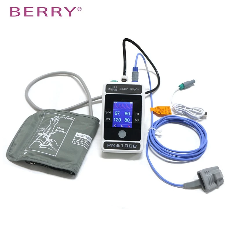 Medical Device Multi-Parameter Portable Blood Pressure Monitor, SpO2, Heart Rate, ECG, Resp, Patient Monitor