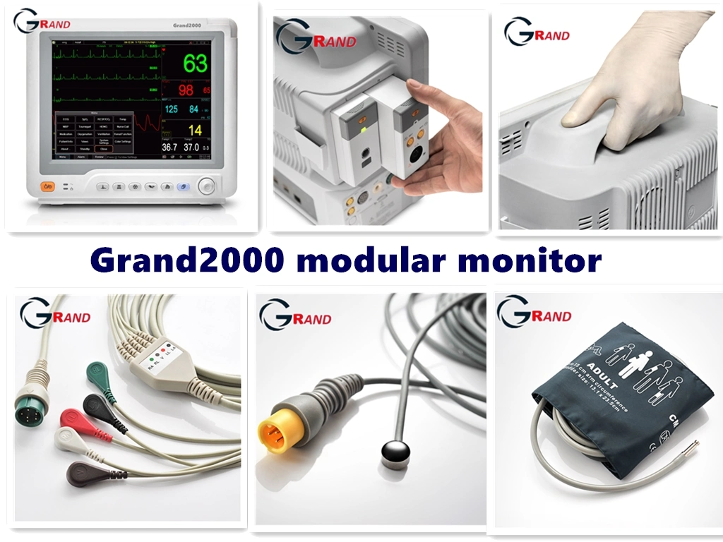 Contec Grand2000 CE Approved Medical Portable Multi Parameter Patient Monitor